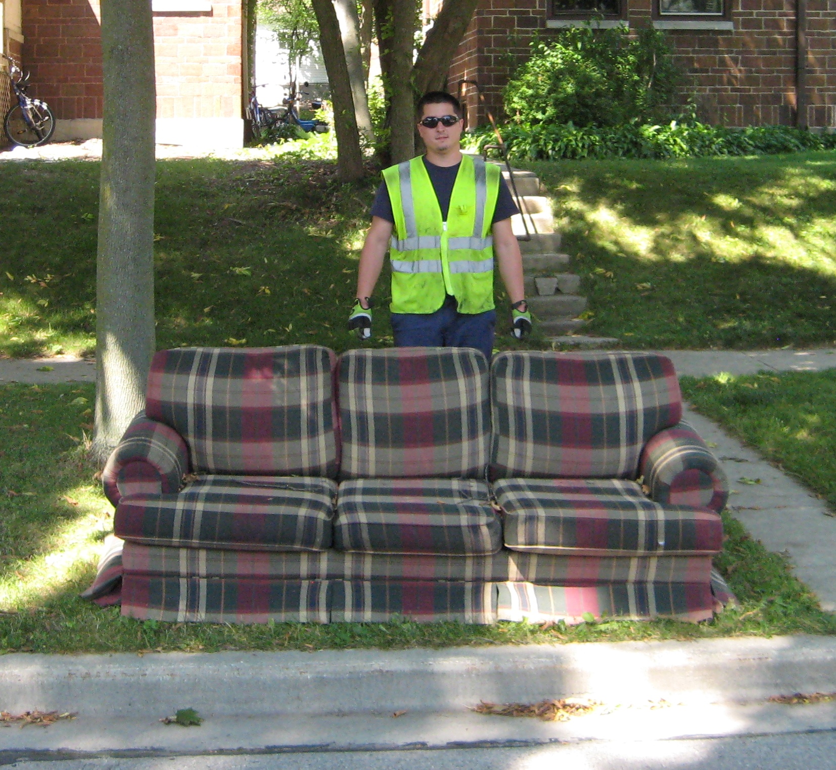 couch at curb