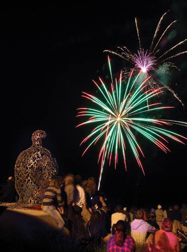 Crowd Watching Fireworks