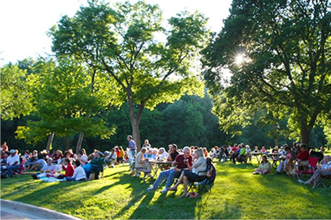 People sitting in a park